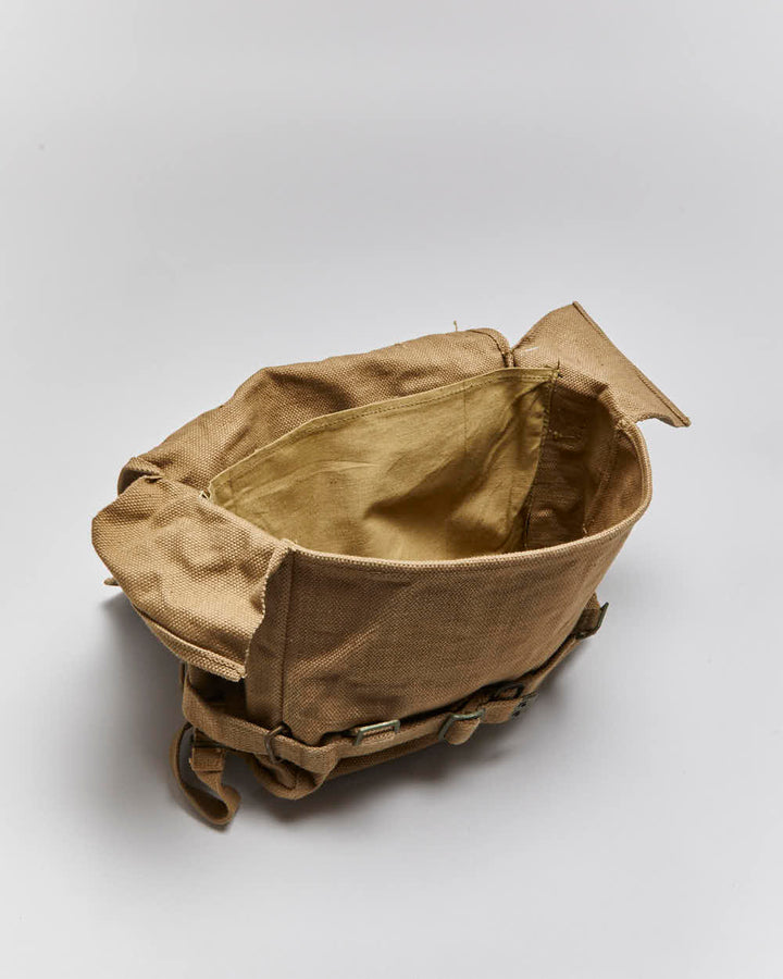 50s Vintage Danish Army Small Canvas Back Pack