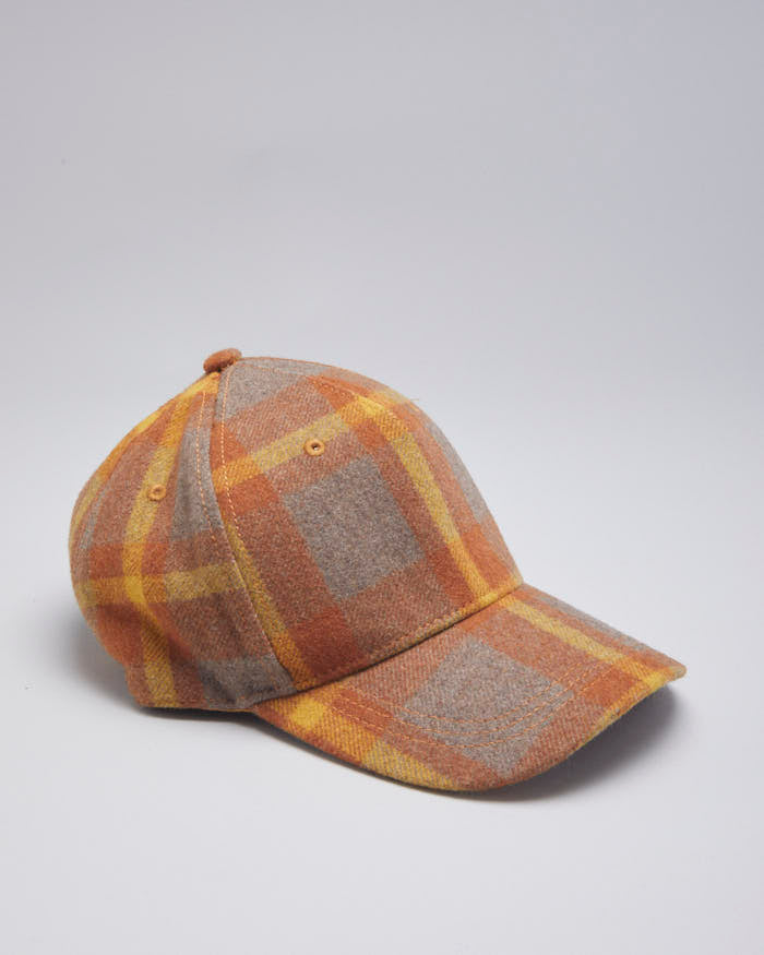 Wool Blend Plaid Cap