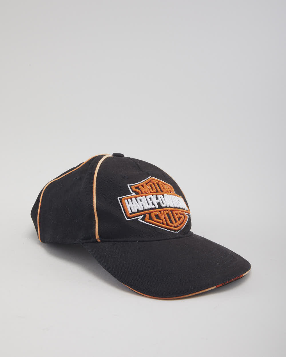 Harley-Davidson Hat, Black/Orange, O/S, Vintage s-l400.jpg main image 2