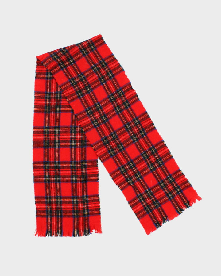 Vintage Highland Home Industries Tartan Lambswool Scarf