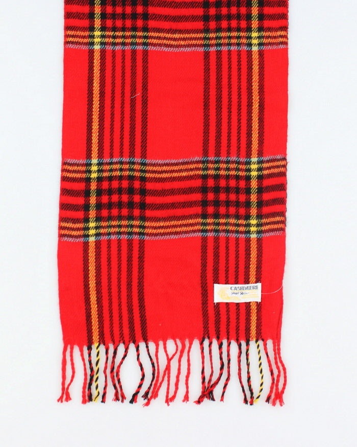 Vintage Royal Rossi Checked Cashmere Scarf