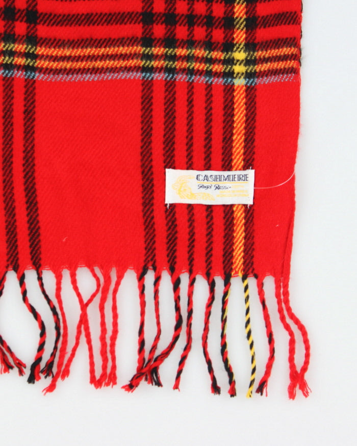 Vintage Royal Rossi Checked Cashmere Scarf