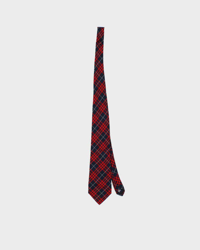 Vintage 1980s Burberry Nova Check Silk Tie