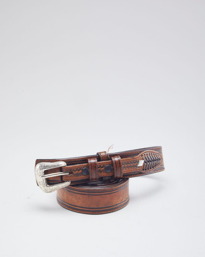 Nocona Western Brown Leather Belt