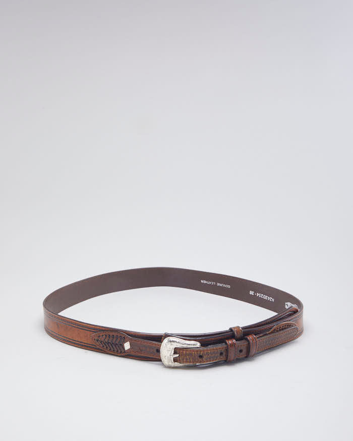 Nocona Western Brown Leather Belt