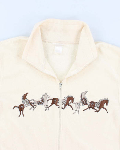 Vintage Horse Embroidered Fleece - XL