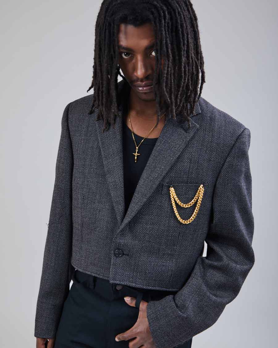 Clothing Reworked Blazer Set Messy Reworked Blazer Set