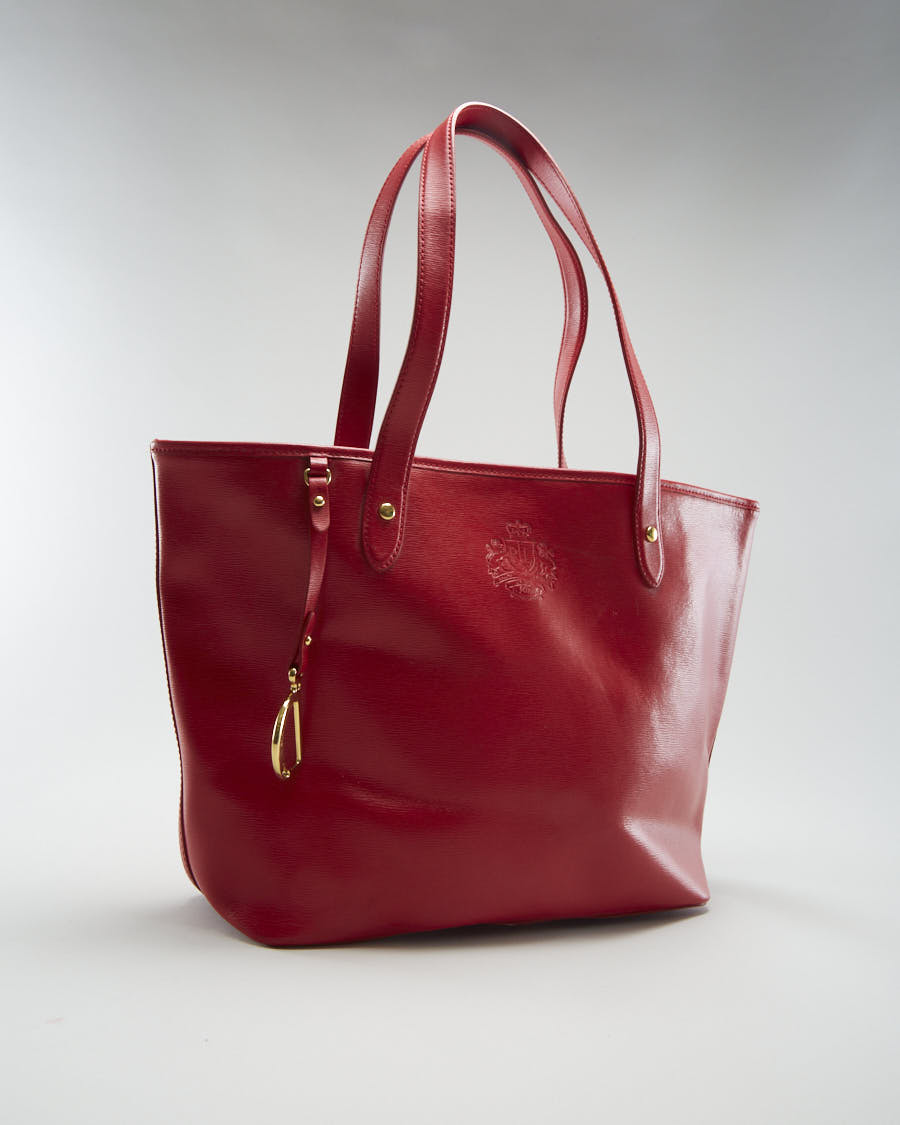 Lauren By Ralph Lauren Red Leather Hand Bag - O/S