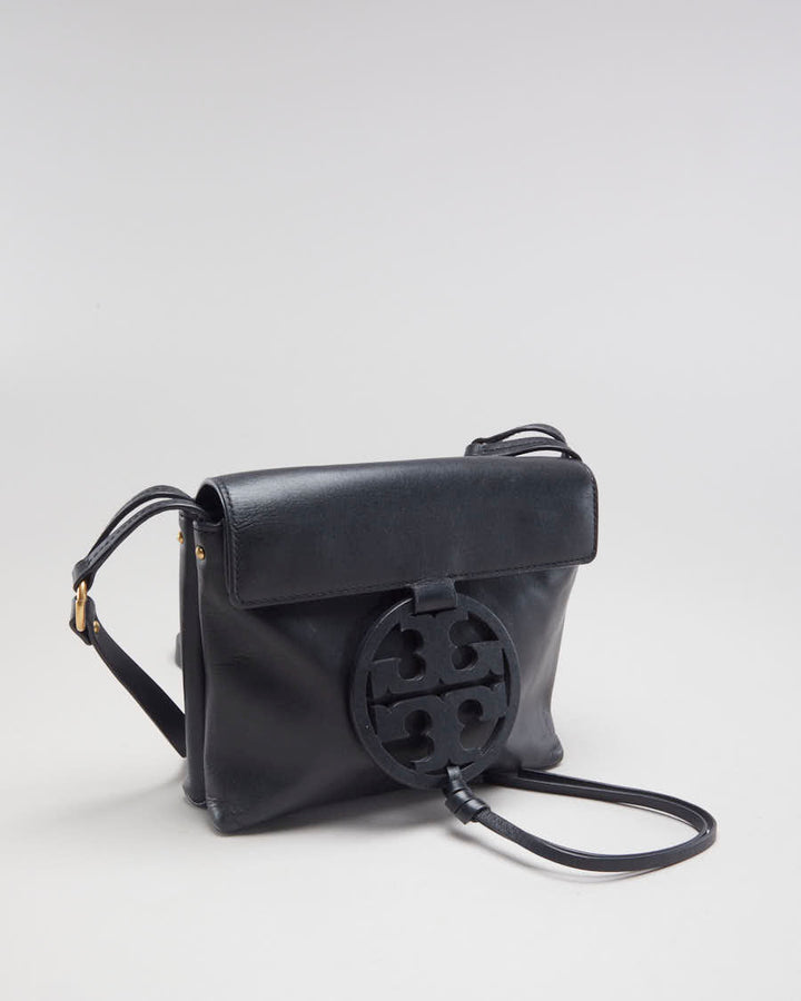 Tory Burch Black Leather Crossbody Bag - O/S