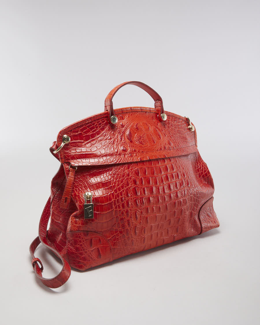 Vintage Furla Orange Leather Bag – Rokit