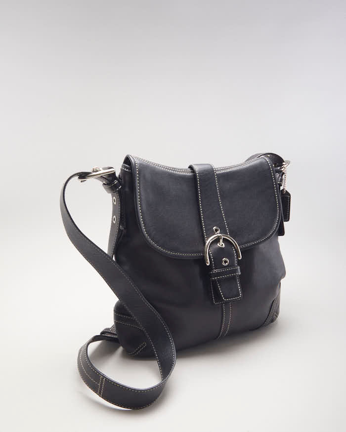 Vintage Coach Black leather Crossbody bag