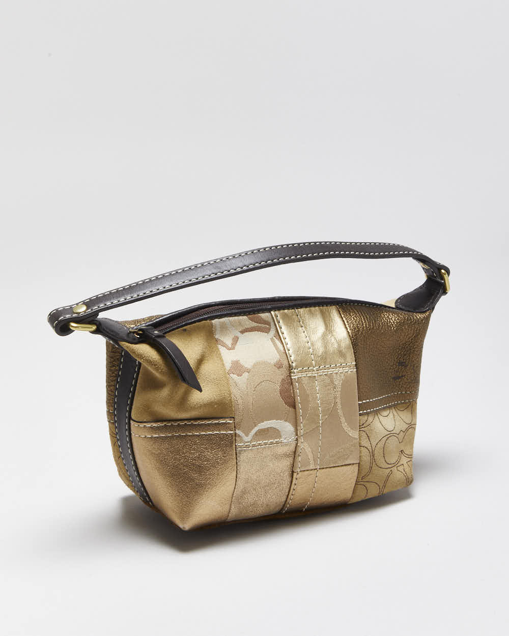 Sac à Main Bandoulière Beige Bueno Vintage Y2K Motif Reptile Patchwork