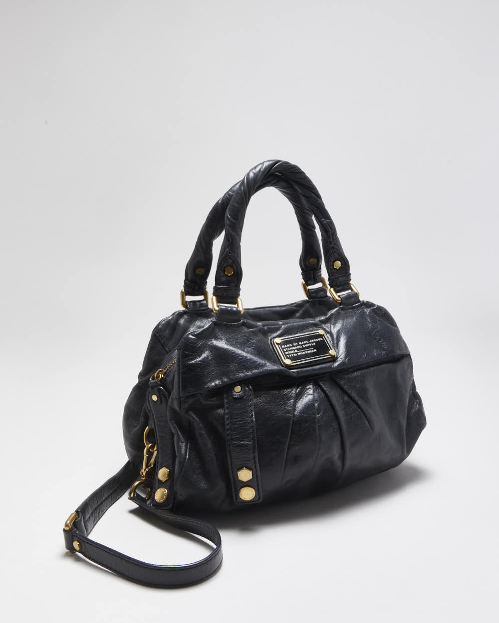 Vintage Y2K 00s Marc By Marc Jacobs Twisted Q Groove Satchel