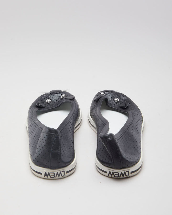 Marc By Marc Jacobs Black Leather Cat Ballet Flats - EUR 36