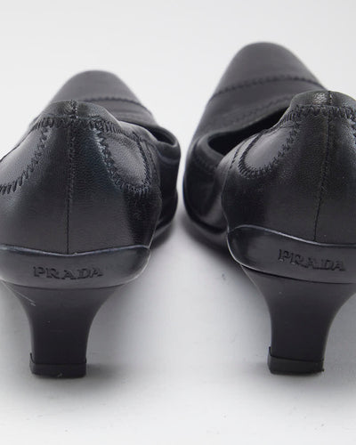 90's Vintage Women's Black Prada Heels - 4
