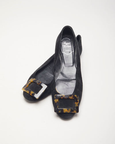 Roger Vivier Suede Ballet Flats - UK6.5