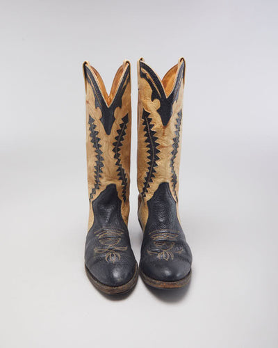 Vintage Boulet Cowboy Boots - UK5