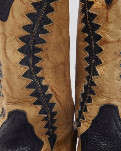 Vintage Boulet Cowboy Boots - UK5