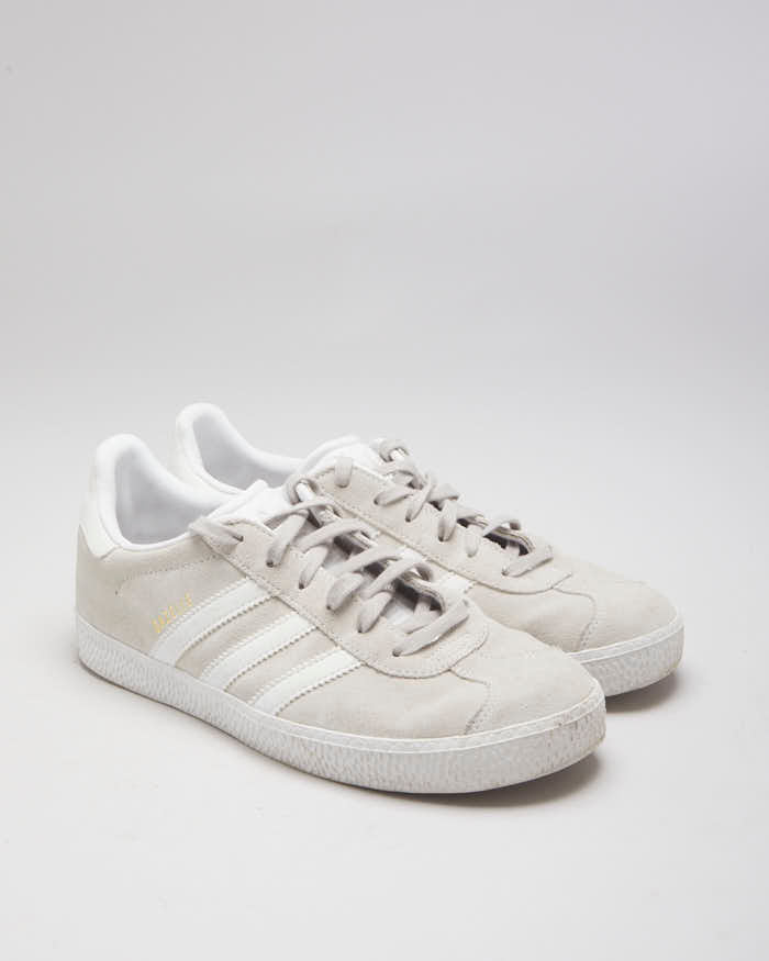 Womens White Adidas Gazelle Trainers Adidas Originals Womens