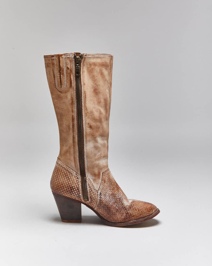 Vintage Roan Lace-up Style Cowboy Boots - UK6