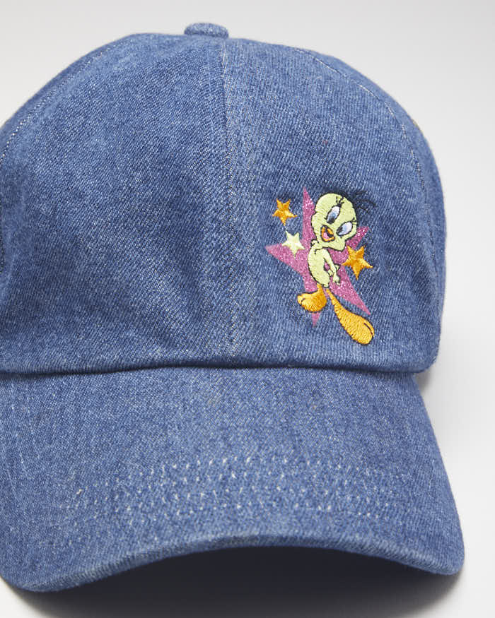 Vintage Looney Tunes Tweety Pie Denim Baseball Cap