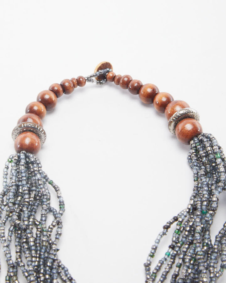 Vintage Mother of Pearl Shell Beaded Necklace