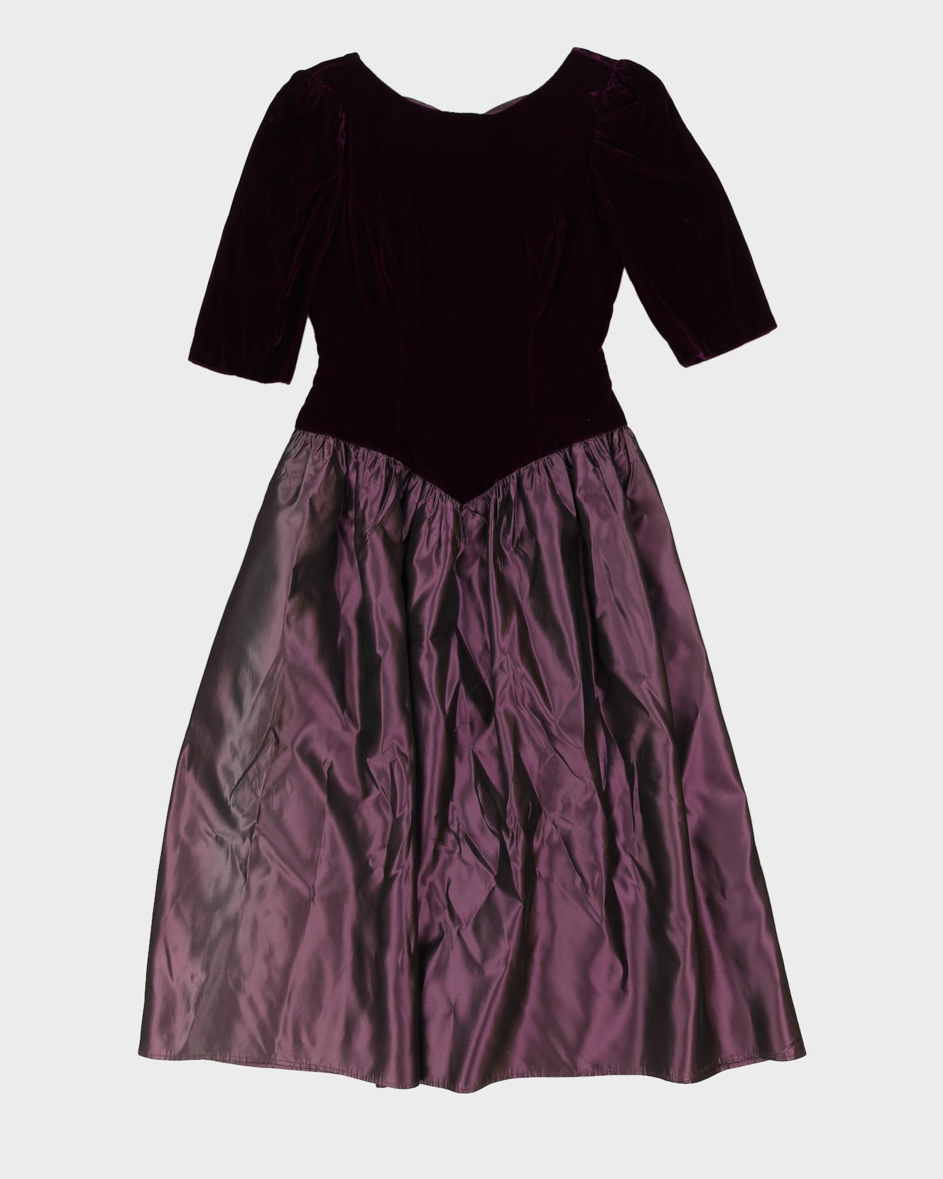 Vintage Purple Velvet Evening Dress