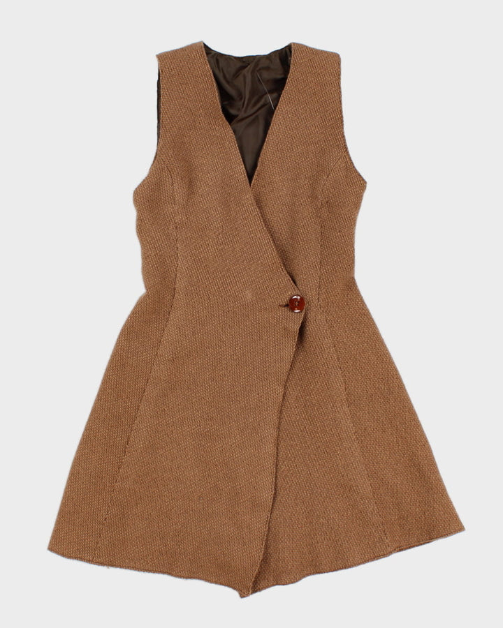 Vintage Brown Wrap Dress - S