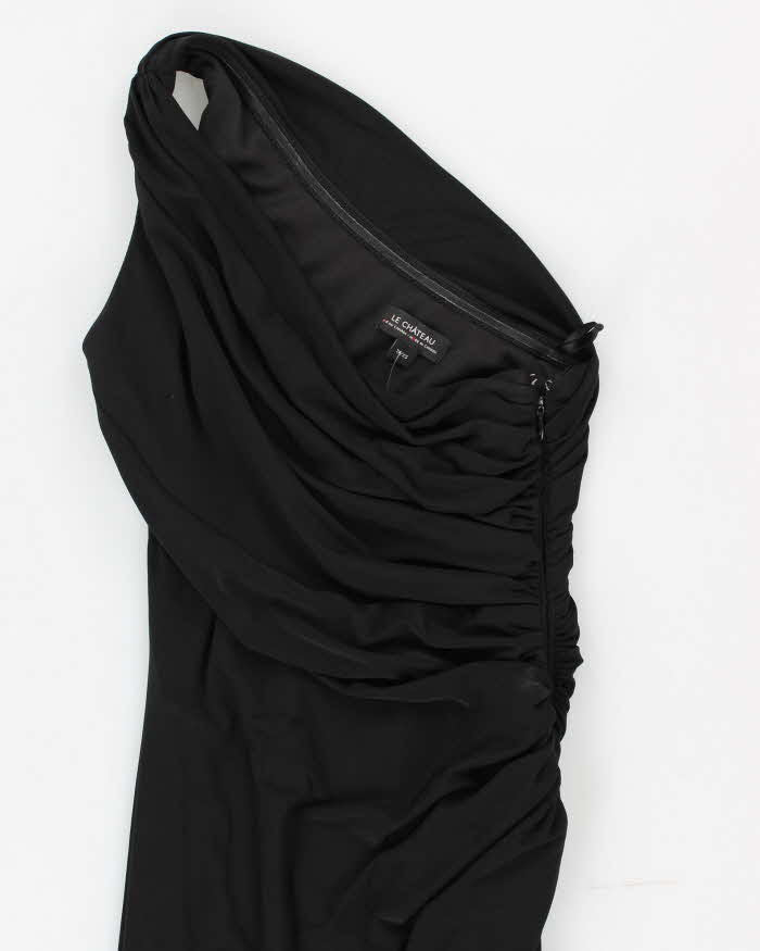 Vintage Woman's Black Le chateau Ruched Floor Length Dress - XS