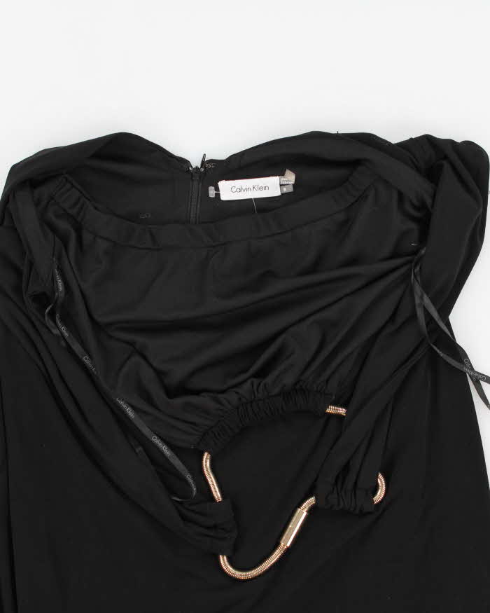 Vintage Woman's Black Calvin Klein Black Evening Dress - M
