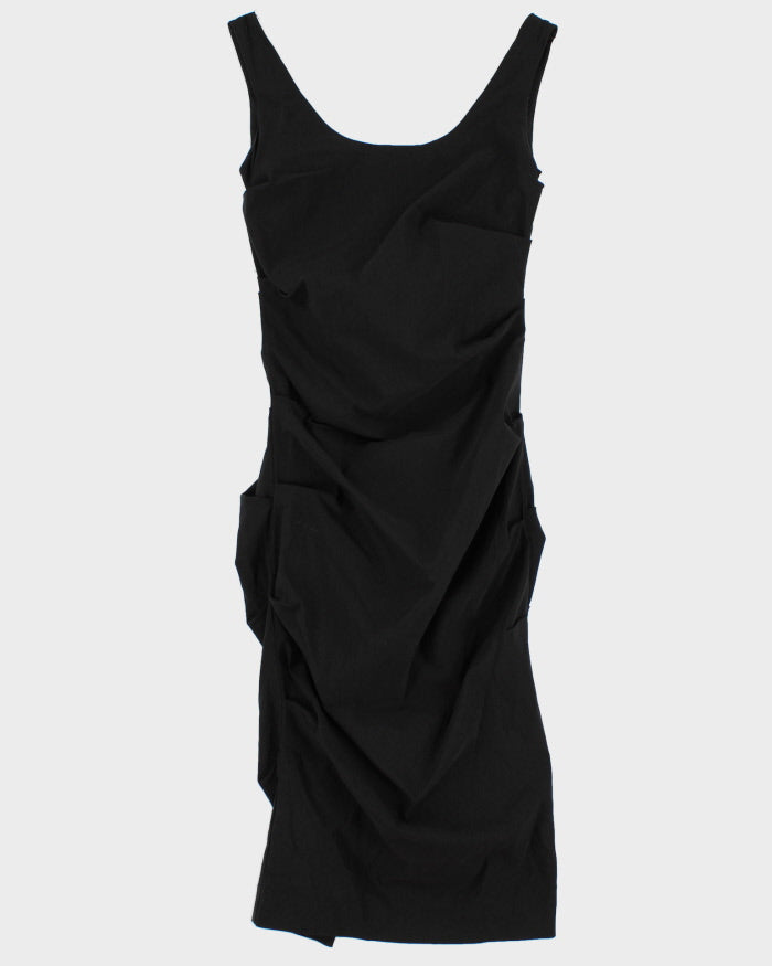 Vintage Woman's Black Le Chateau Ruched Evening Dress - XS Rokit Vintage Woman's Black Le Chateau Ruched Evening Dress - XS Rokit