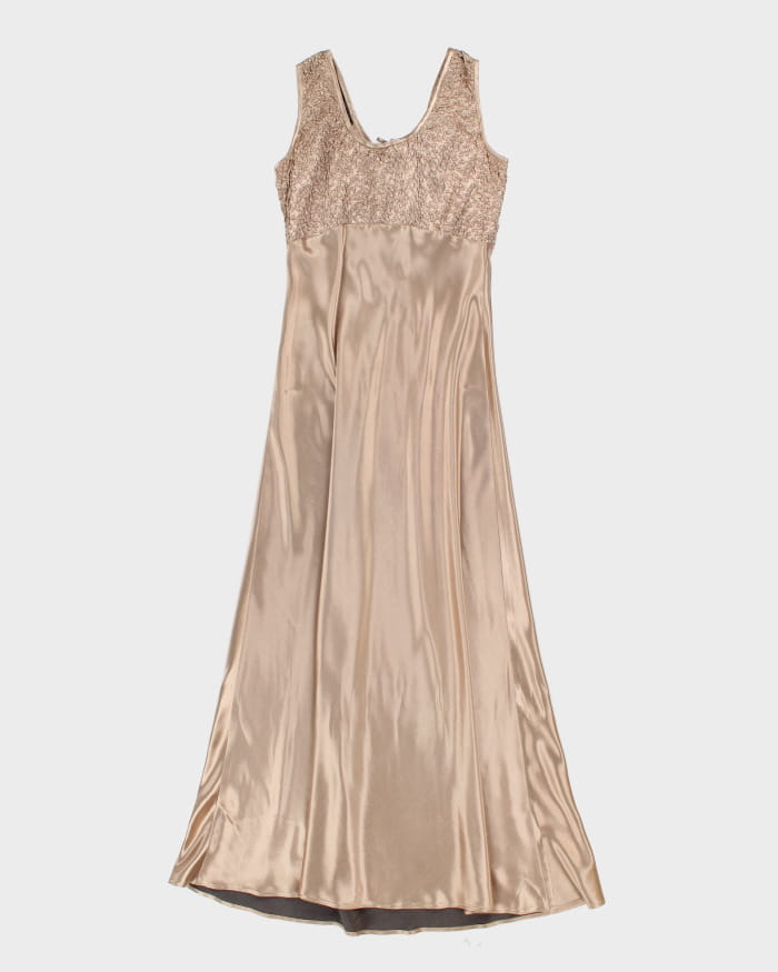 00s Blondie and Me Evening Bronze Champagne Dress - M Rokit 00s Blondie and Me Evening Bronze Champagne Dress - M Rokit