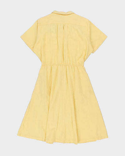 Vintage 90s L.L. Bean Cool Weave Yellow Dress - L