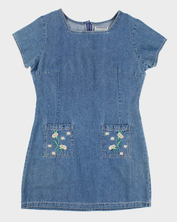 Vintage Stone Canyon Denim Dress - M  Rokit
