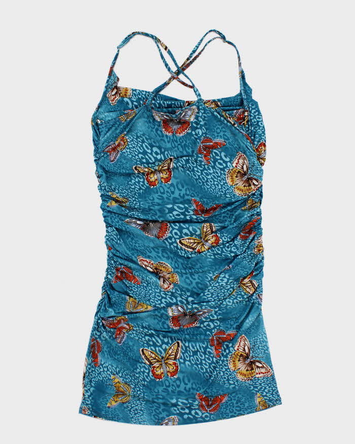 Y2k Guess leopard Point Butterfly Dress - XL
