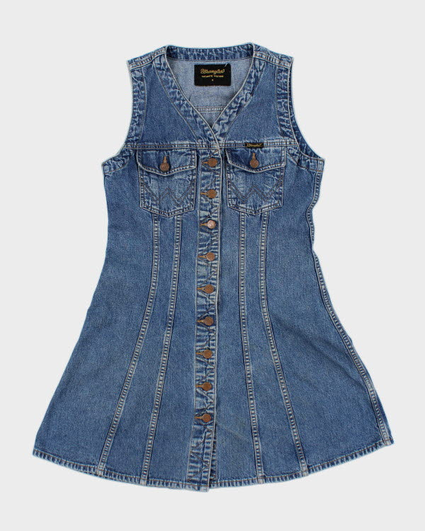 open lace back dress Vintage 80s Wrangler Denim Dress