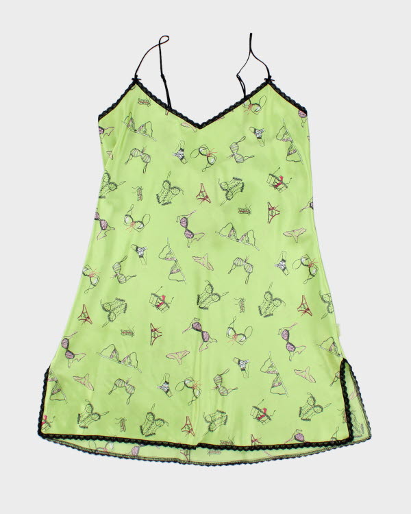 Y2k 00s La Senza Green Slip Dress