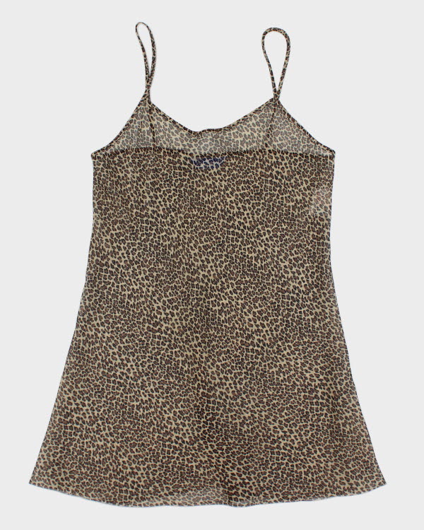 urban outfitters leopard mesh dress Y2k 00s Body Chat Leopard Mesh Slip Dress