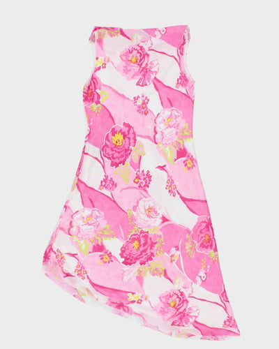 Vintage 90s Bianca Nygard Floral Cowl Neck Dress - M