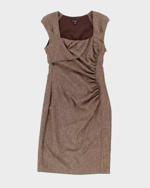 Y2k 00s Le Chateau Ruched Wool Dress - S