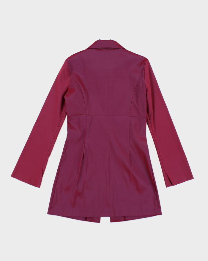 Y2k 00s Le Chateau Iridescent Blazer Dress - S