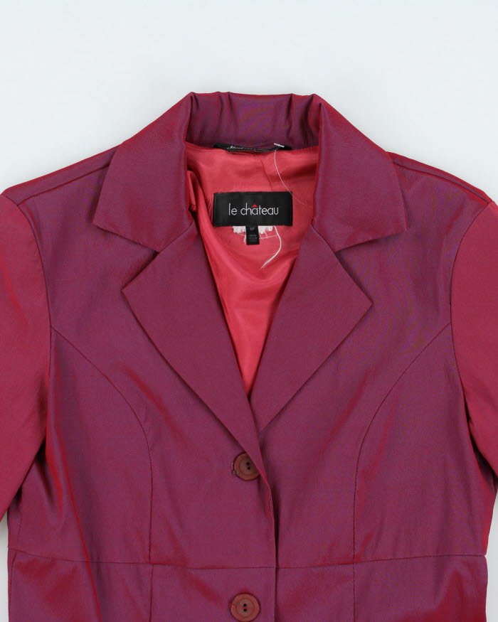 Y2k 00s Le Chateau Iridescent Blazer Dress - S