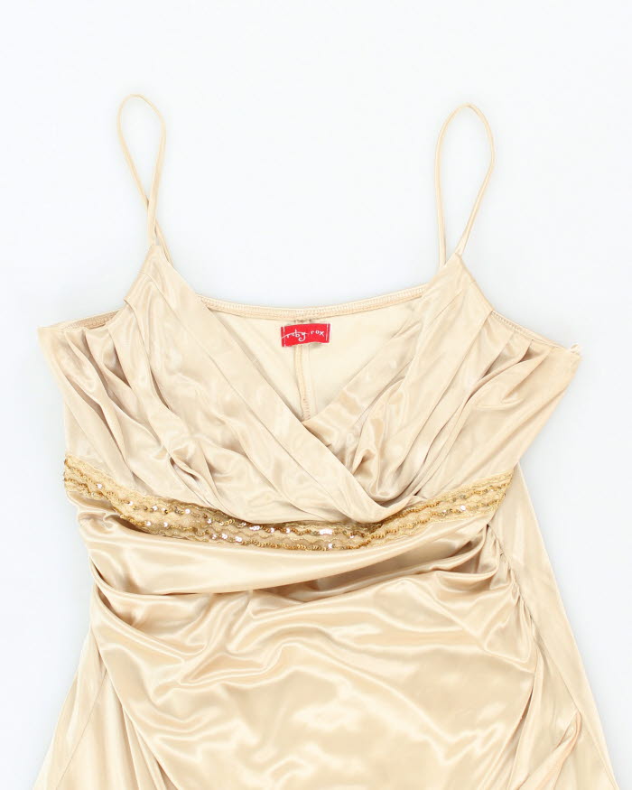 Y2k 00s Ruby Rox Gold Dress - S