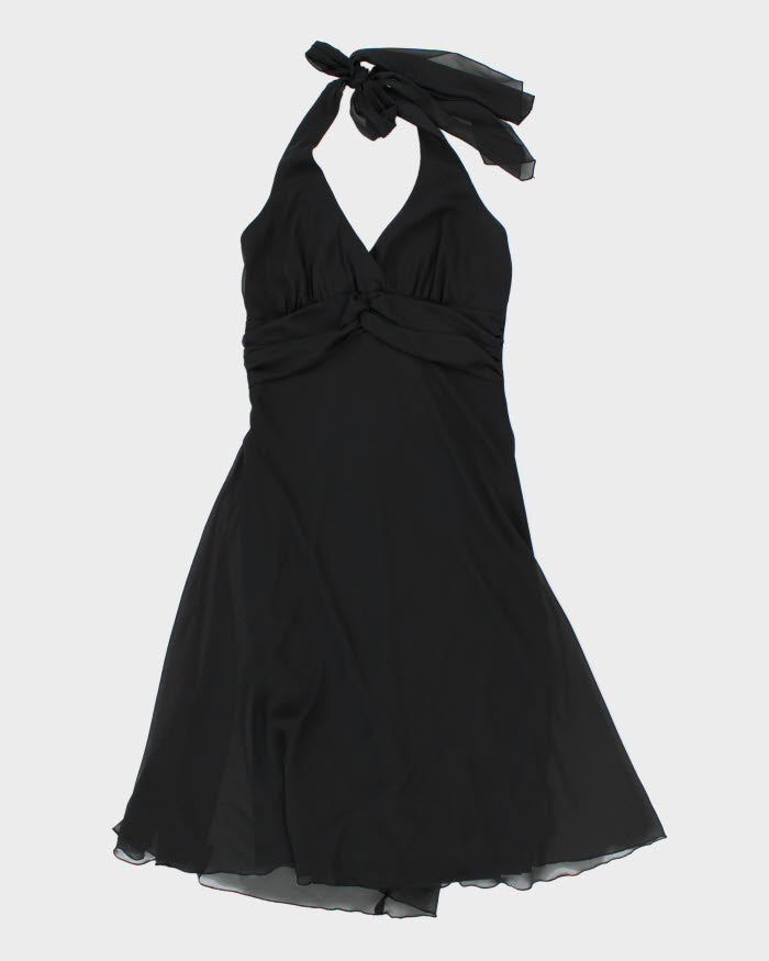 Vintage 90s B. Smart Black Halter Neck Dress - S Rokit Vintage 90s B. Smart Black Halter Neck Dress - S Rokit