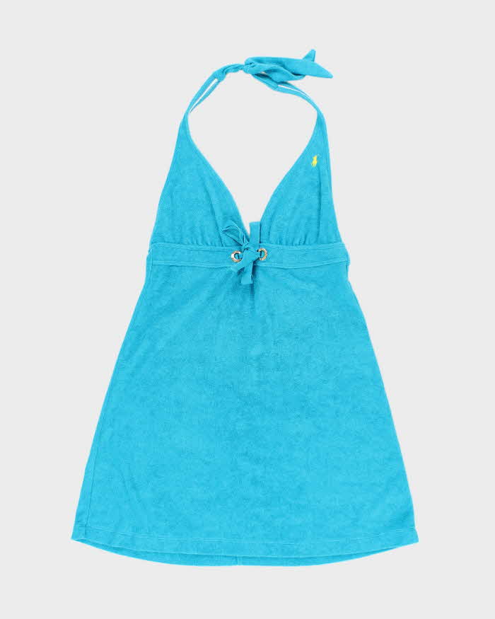 Vintage Ralph Lauren Towling Halter Neck Dress - XS Rokit Vintage Ralph Lauren Towling Halter Neck Dress - XS Rokit