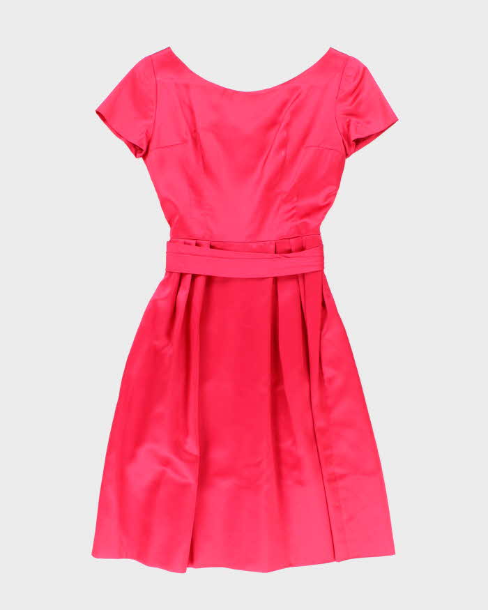 Vintage 50s Pink Satin Dress