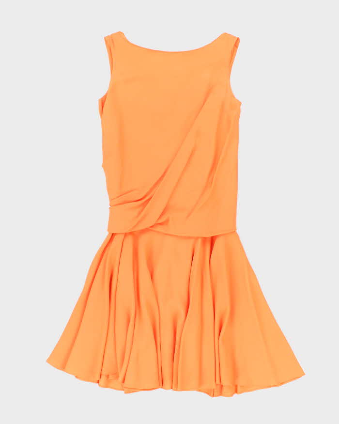 Vintage 60s Orange Sleeveless Dress