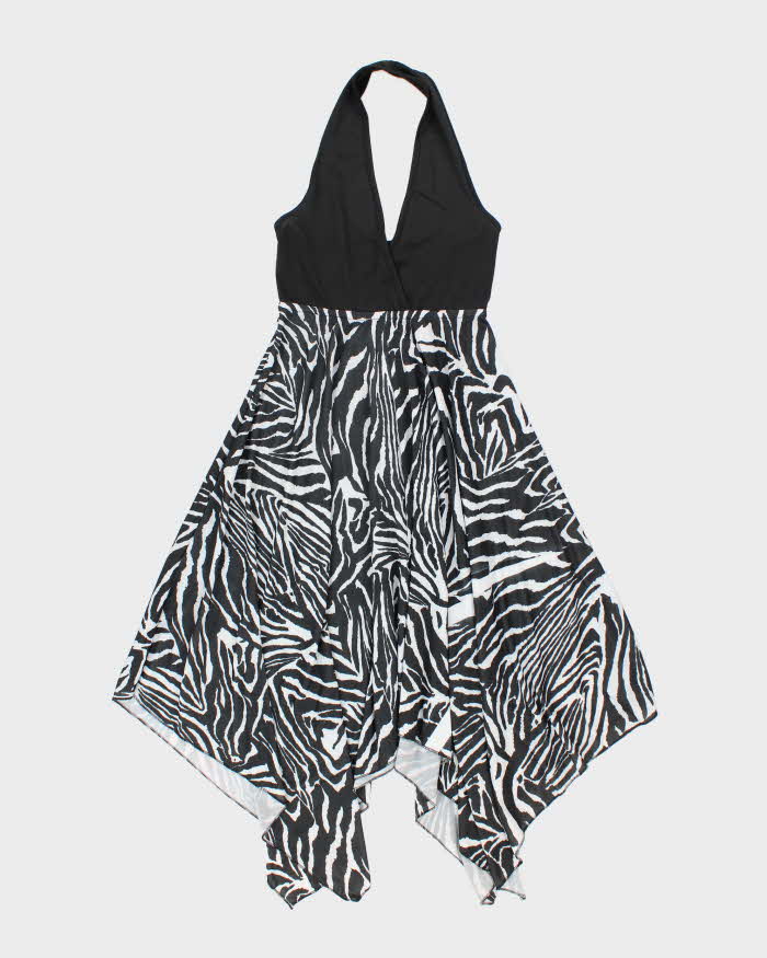 Vintage Y2k 00s Bebe Handkerchief Hem Halter Neck Dress