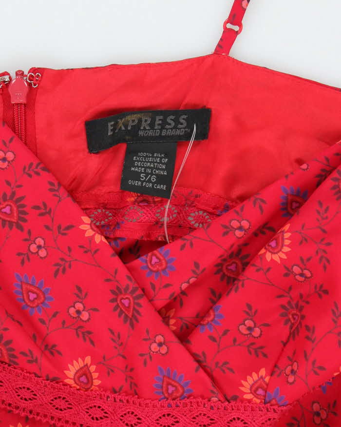 Vintage 90s Express Silk Dress - S