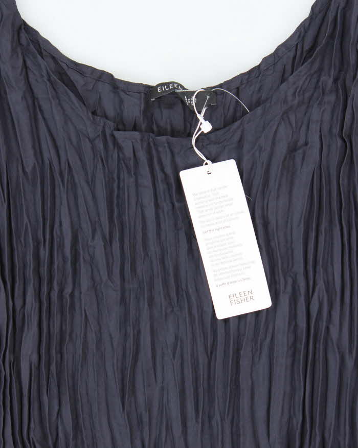 Deadstock Eileen Fisher Silk Plisse Crinkle Dress - M